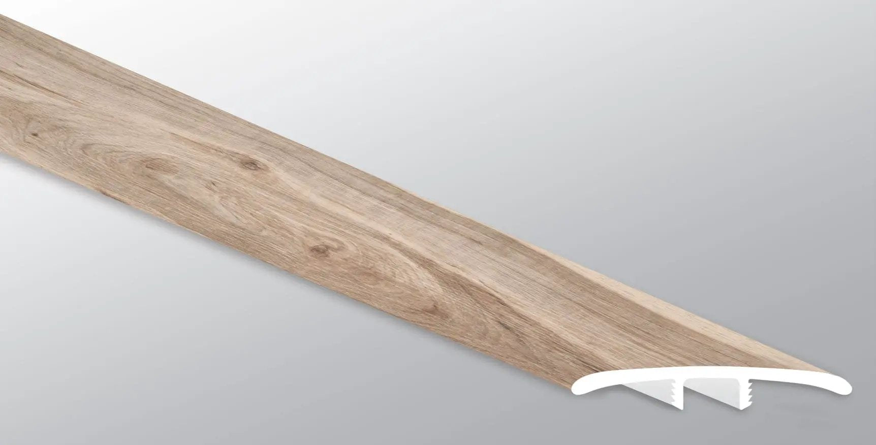 Andover Highcliffe Greige Semi Gloss T Molding Wood Look Lvt Moldings 1.77x0.28 close up