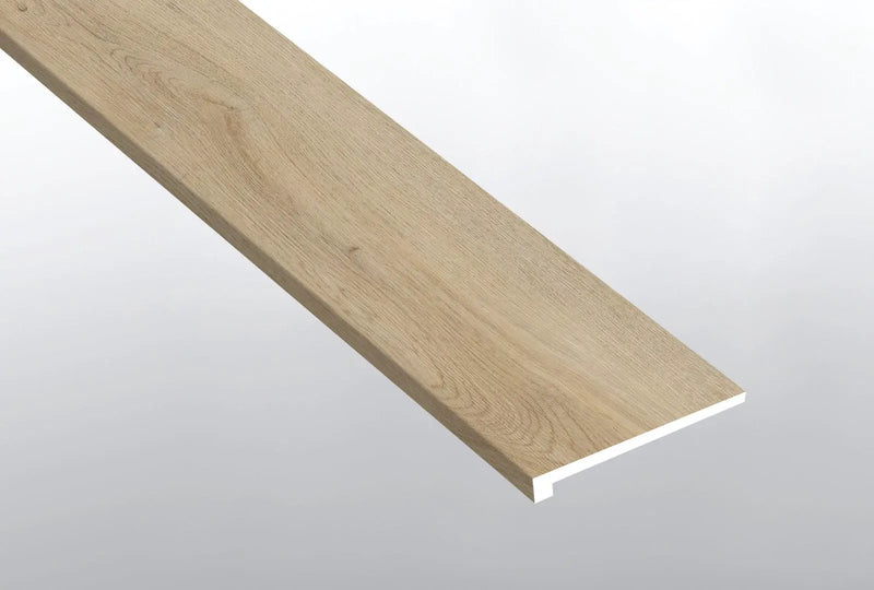 Laurel Honey Hollow Semi Gloss Wood Look Lvt Moldings 12x1.25 1.25 inch close up