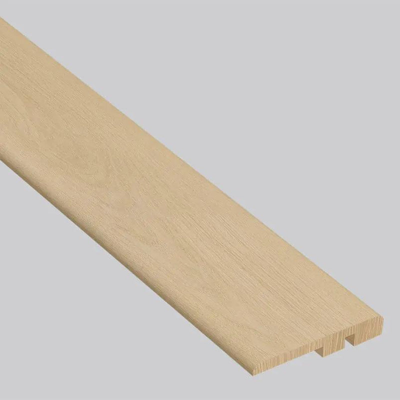 Shorecliffs Houston Trail Semi Gloss End Cap Wood Look Rigid Core Moldings 1.5x0.25 close up