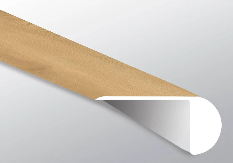 Laurel Hyde Haven Semi Gloss Overlap Stair Nose Wood Look Lvt Moldings 2.23x1.03 close up
