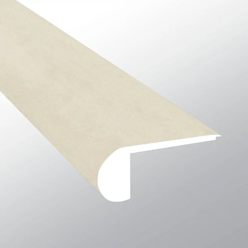 Trecento Ivorelle Semi Gloss Flush Stair Nose Stone Look Lvt Moldings 2.75x0.75 close up