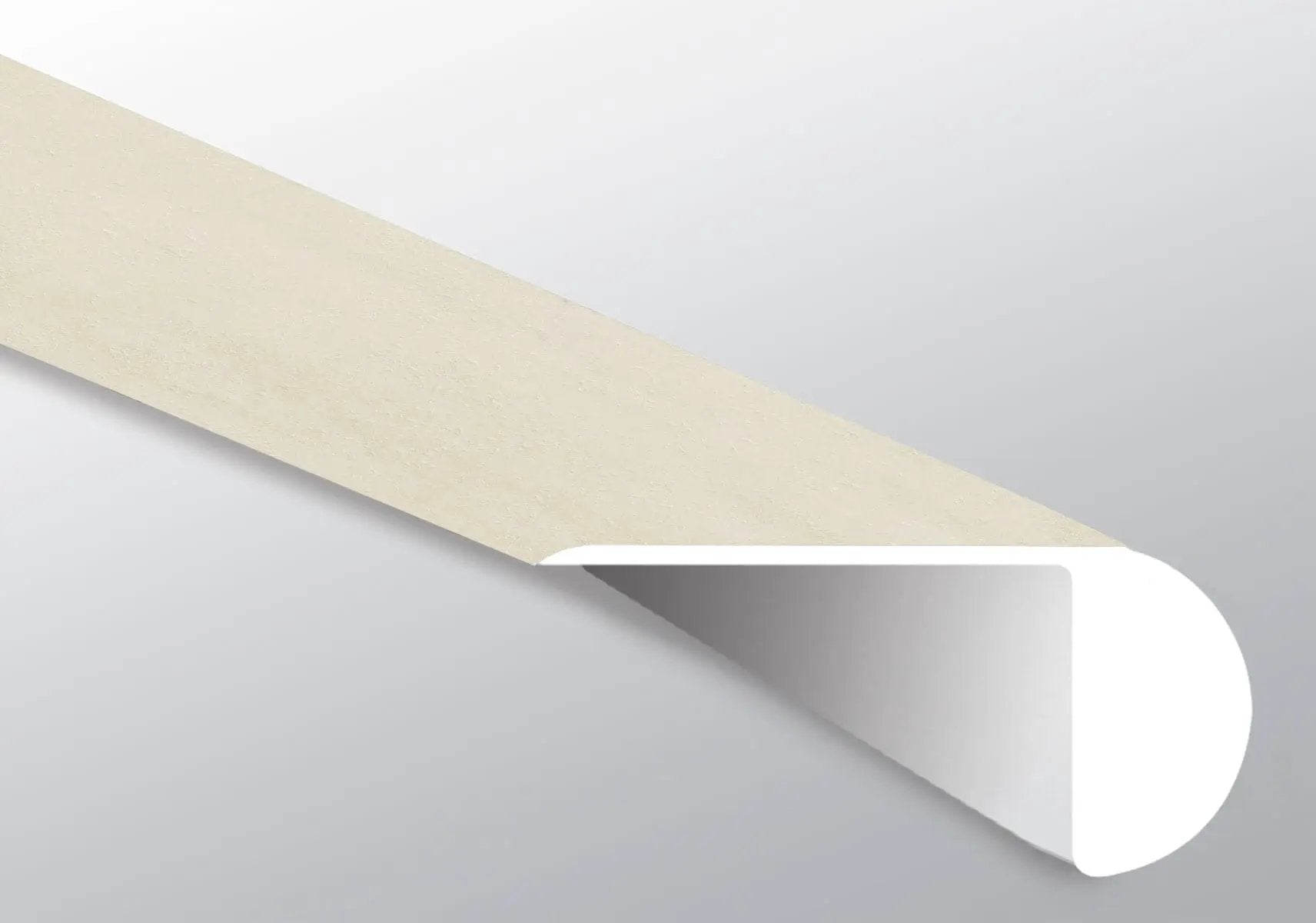 Trecento Ivorelle Semi Gloss Overlap Stair Nose Stone Look Lvt Moldings 2.23x1.03 close up