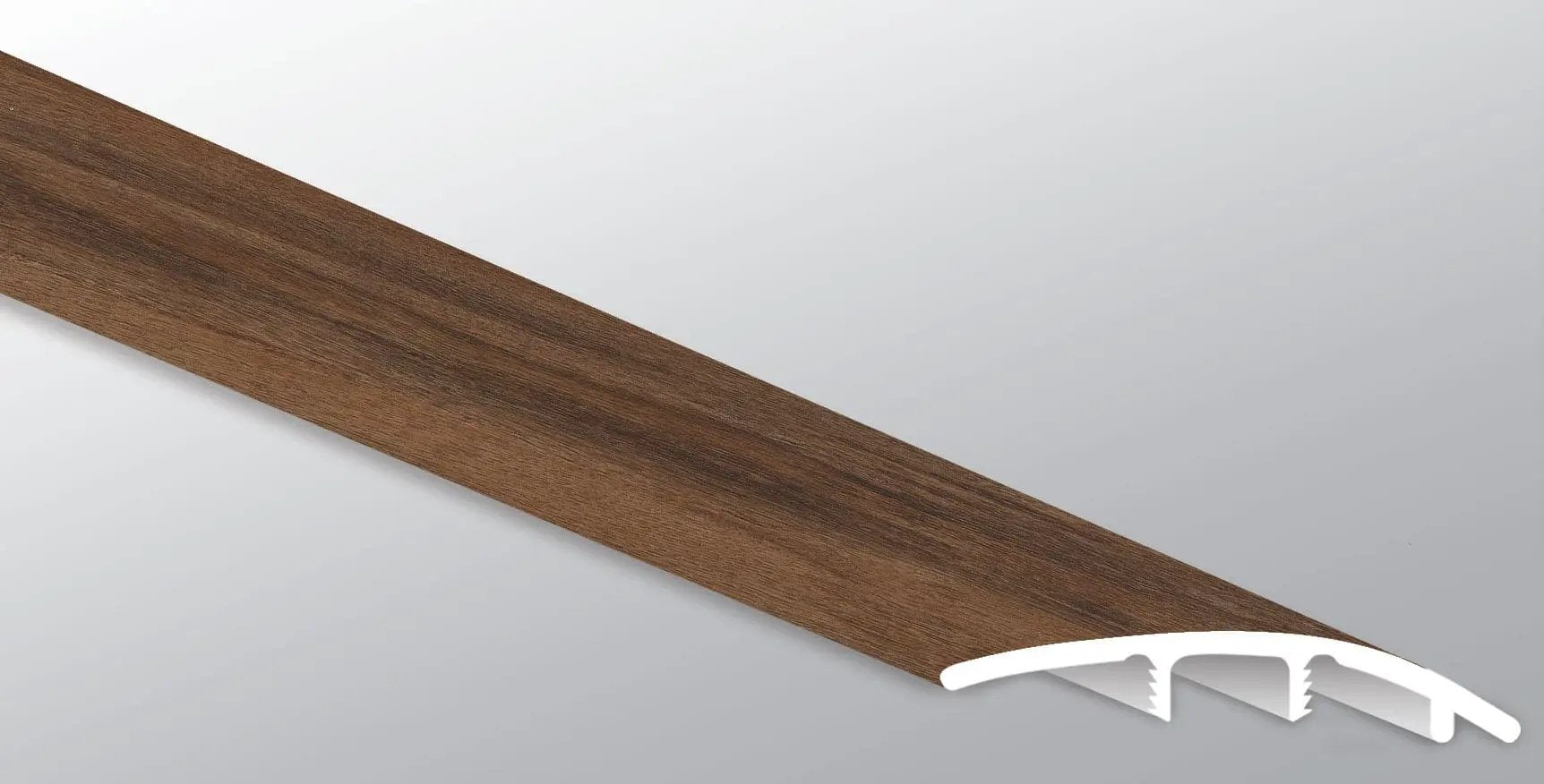 Glenridge Jatoba Semi Gloss Stair Riser Wood Look Lvt Moldings 1.77x0.345 close up