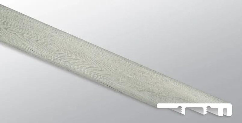 Cyrus Kardigan Semi Gloss End Cap Wood Look Lvt Moldings 1.5x0.25 close up