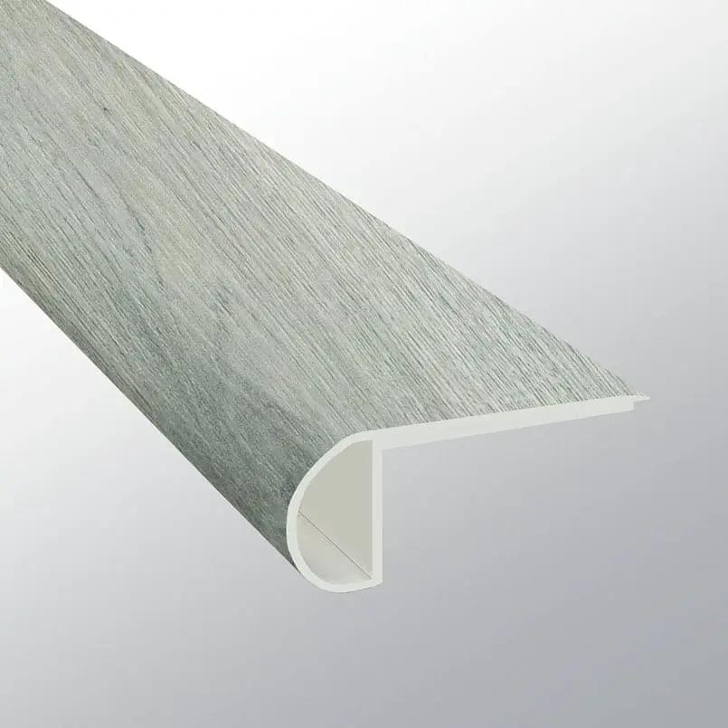 Cyrus Kardigan Semi Gloss Flush Stair Nose Wood Look Lvt Moldings 2.75x0.75 close up