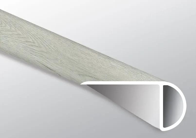 Cyrus Kardigan Semi Gloss Overlap Stair Nose Wood Look Lvt Moldings 2.23x1.03 close up