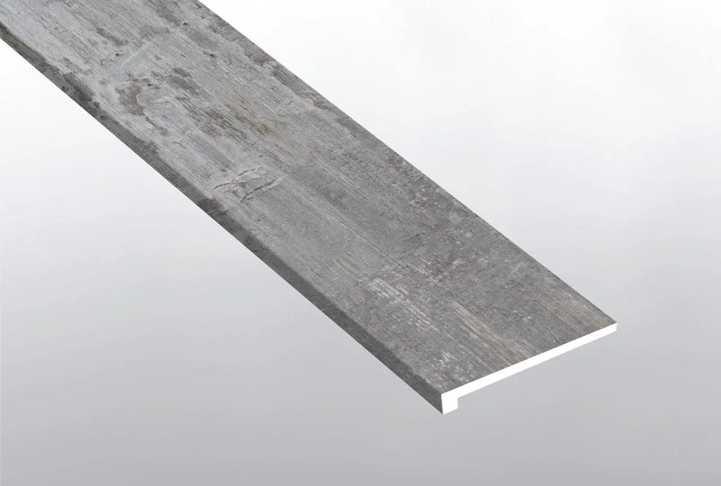 Andover Kingsdown Gray Semi Gloss Wood Look Lvt Moldings 12x1.25 close up