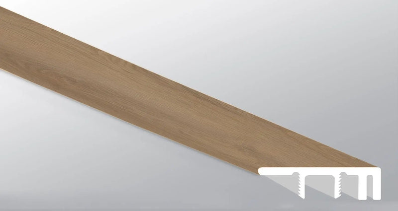 Laurel Larkin Semi Gloss Wood Look Lvt Moldings 1.5x0.529 close up