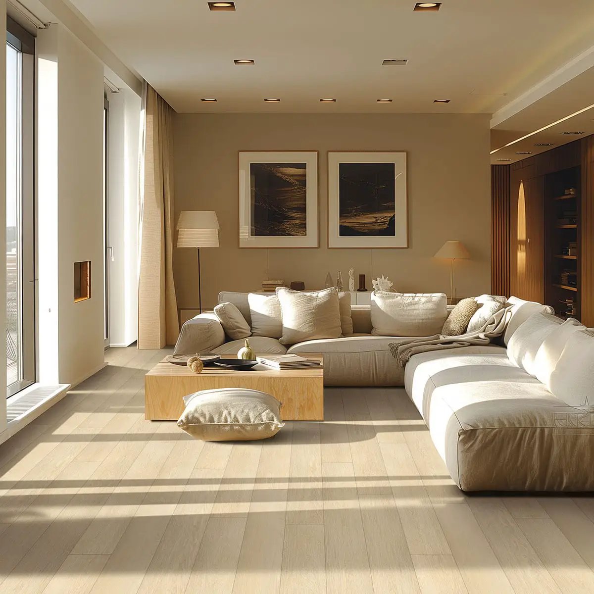 Cyrus Lenexa Creek Semi Gloss Wood Look Lvt Moldings 12x1.25 in a finished room