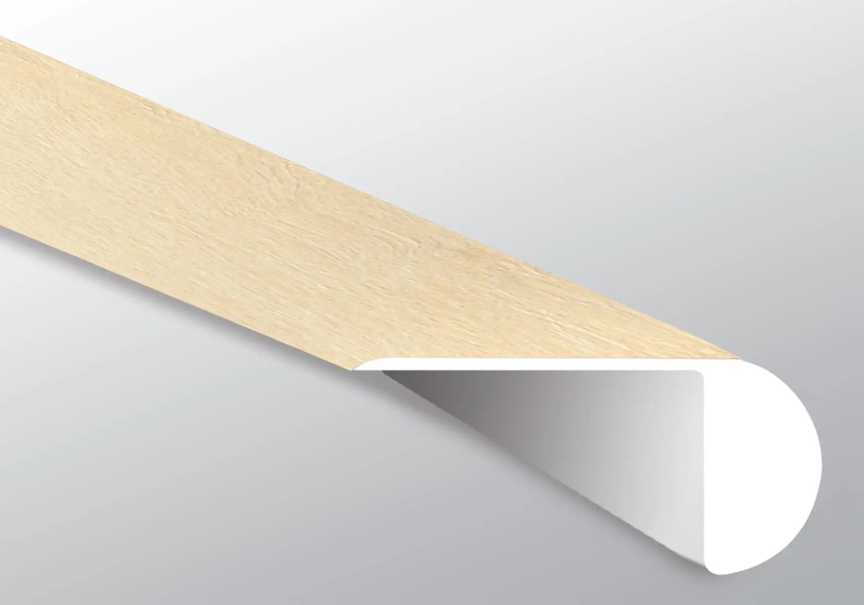 Cyrus Lenexa Creek Semi Gloss Overlap Stair Nose Wood Look Lvt Moldings 2.23x1.03 close up