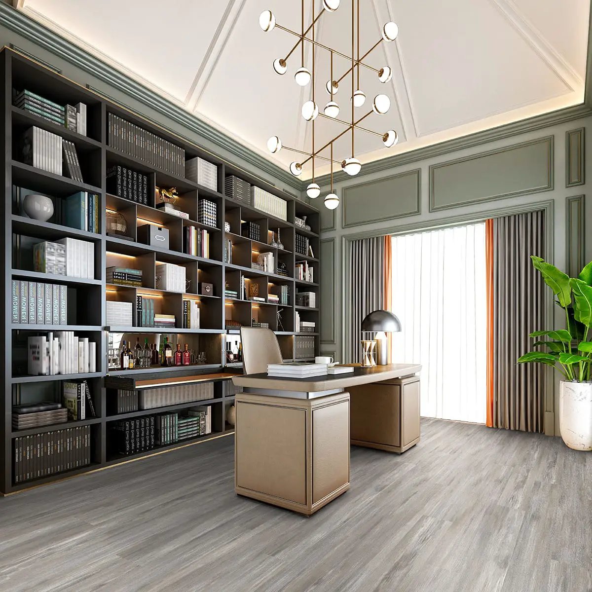 Ashton Loton Hill Semi Gloss Wood Look Lvt Moldings 12x1.25 in a finished room