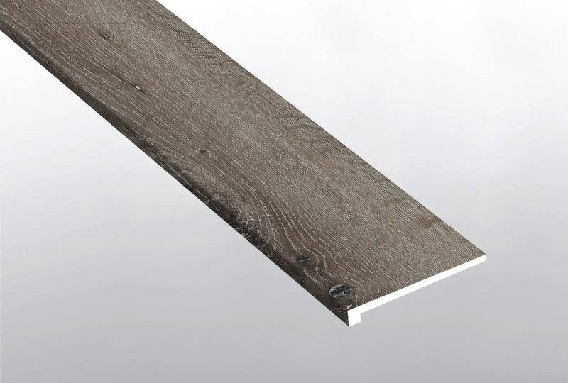 Glenridge Charcoal Oak Semi Gloss Wood Look Lvt Moldings 12x1.25 close up