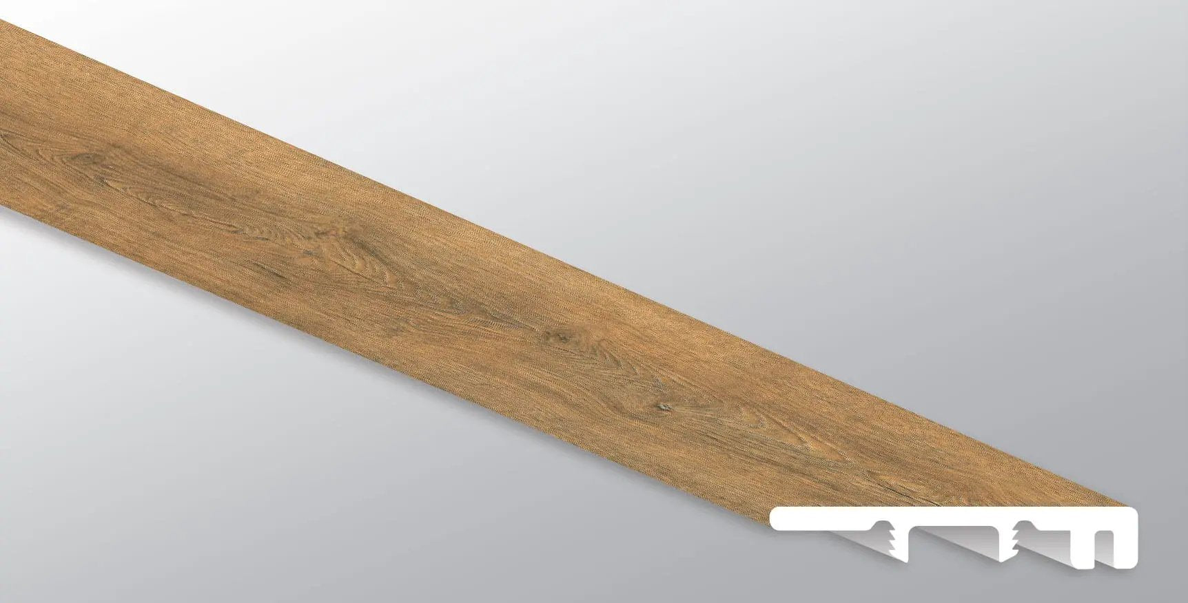 Wayne Parc Macland Semi Gloss End Cap Wood Look Lvt Moldings 1.5x0.25 close up