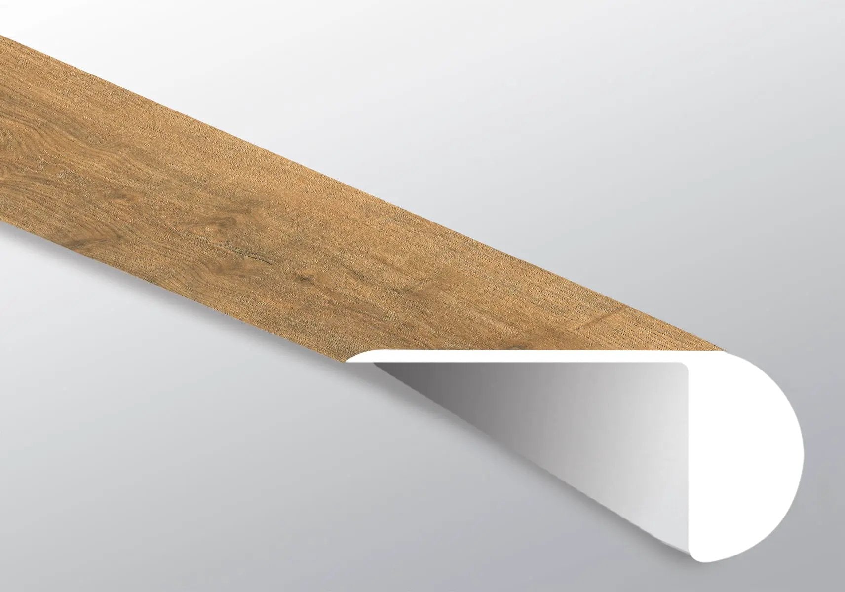 Wayne Parc Macland Semi Gloss Overlap Stair Nose Wood Look Lvt Moldings 2.23x1.03 close up