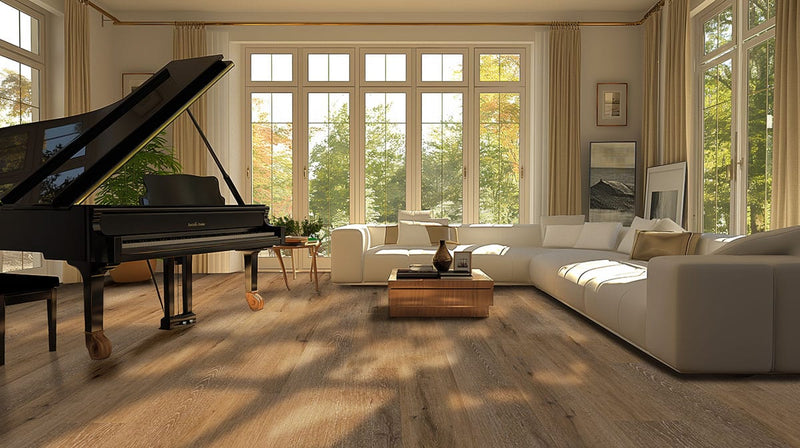 Xl Studio Malden Matte Wood Look Lvt Planks 9x60 in a finished room