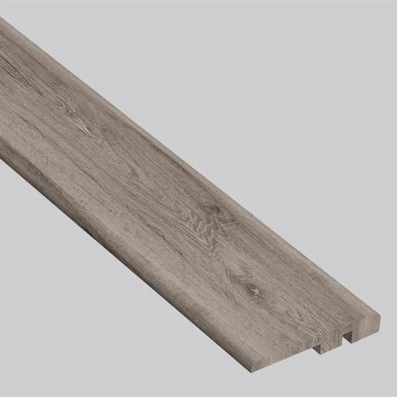 Smithcliffs Malton Semi Gloss End Cap Wood Look Rigid Core Moldings 1.5x0.25 close up