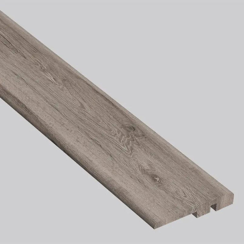 Smithcliffs Malton Semi Gloss End Cap Wood Look Rigid Core Moldings 1.5x0.25 close up