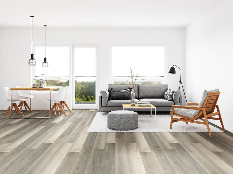 Smithcliffs Malton Semi Gloss Quarter Round Wood Look Rigid Core Moldings 0.64x0.75 in a finished room