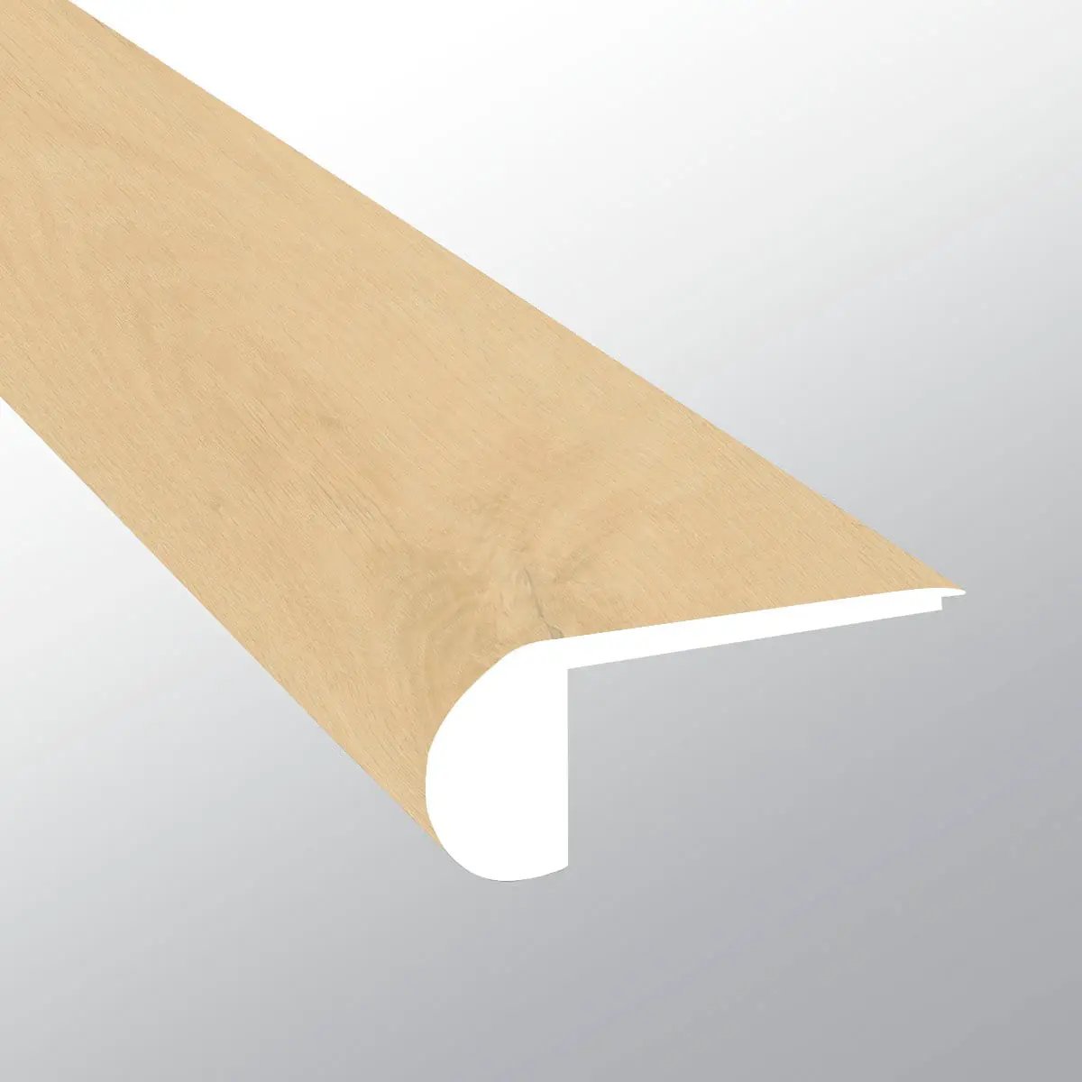 Wayne Parc Mellshire Semi Gloss Flush Stair Nose Wood Look Lvt Moldings 2.75x0.75 close up