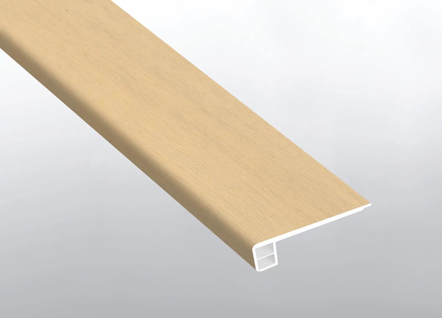 Wayne Parc Mellshire Semi Gloss Flush Stair Nose End Cap Wood Look Lvt Moldings 2.75x0.75 close up
