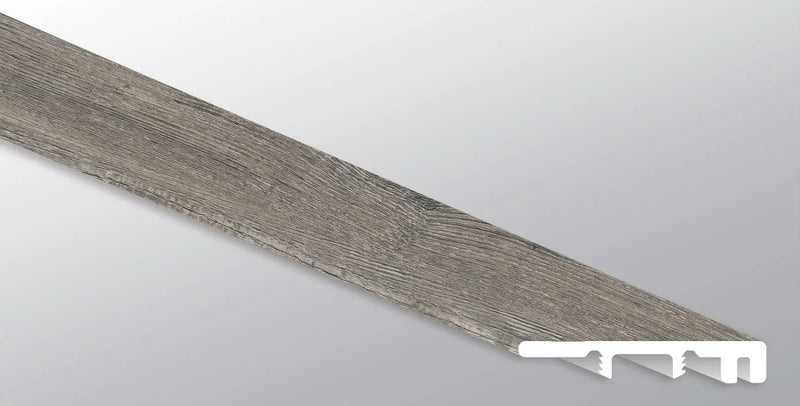 Glenridge Coastal Mix Semi Gloss End Cap Wood Look Lvt Moldings 1.5x0.25 close up