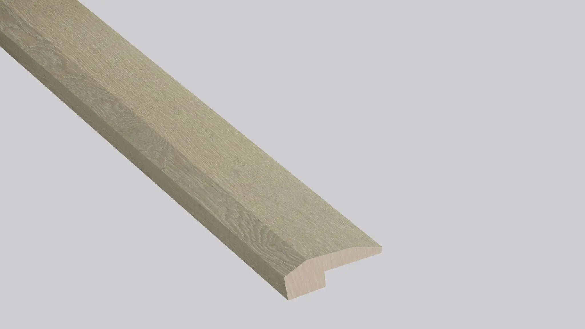 Woodhills Moorville Oak Wood Semi Gloss End Cap Look Moldings 1.5x0.52 close up