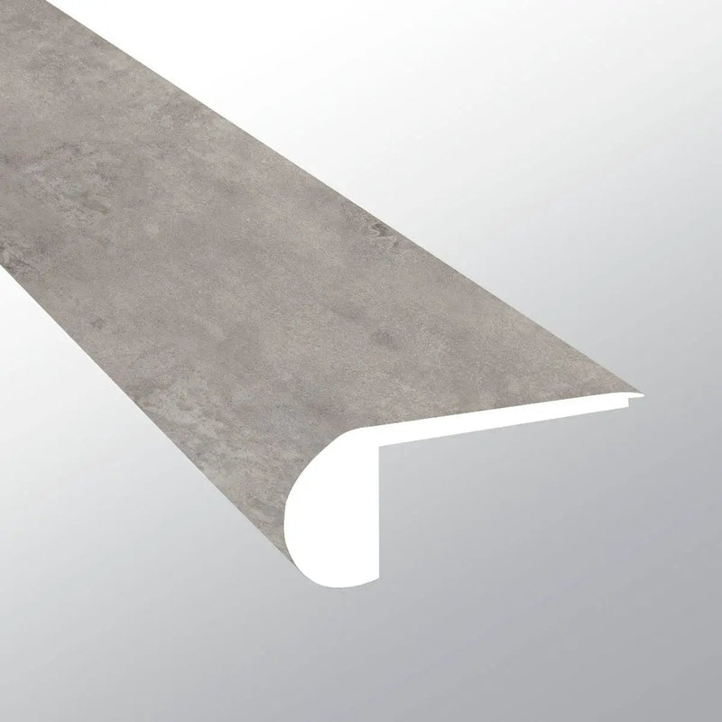 Trecento Mountains Gray Semi Gloss Flush Stair Nose Lvt Moldings 2.75x0.75 close up