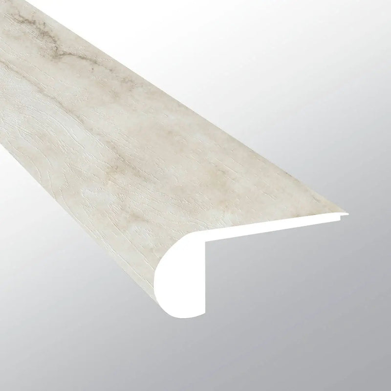 Trecento Quarzo Taj Semi Gloss Flush Stair Nose Marble Look Lvt Moldings 2.75x0.75 close up