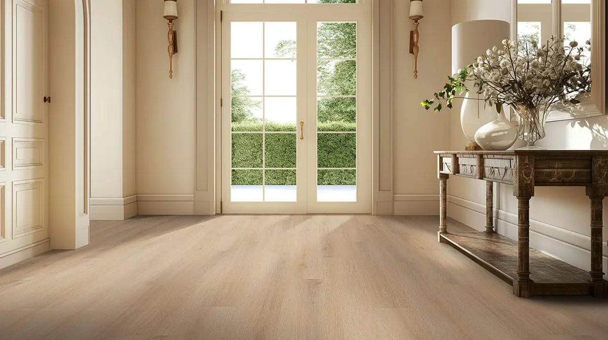 Xl Studio Quillian Semi Gloss Wood Look Lvt Moldings 1.5x0.25 in a finished room