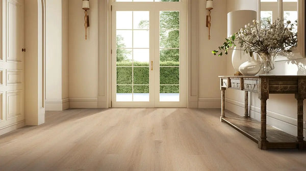Xl Studio Quillian Semi Gloss Overlap Stair Nose Wood Look Lvt Moldings 2.23x1.03 in a finished room