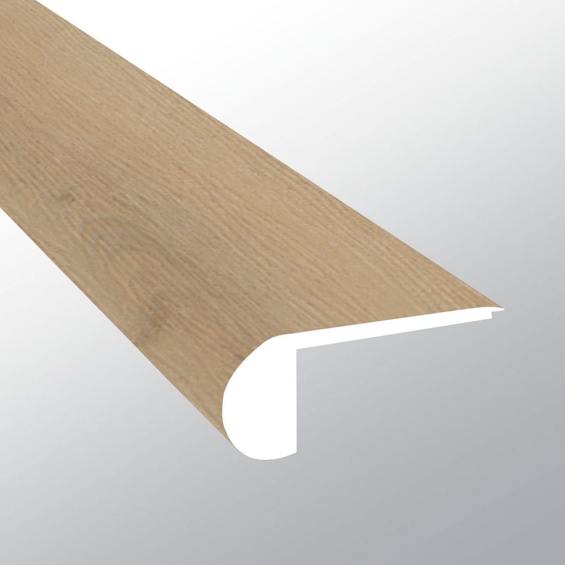 Xl Studio Quillian Semi Gloss Flush Stair Nose Wood Look Lvt Moldings 2.75x0.75 close up