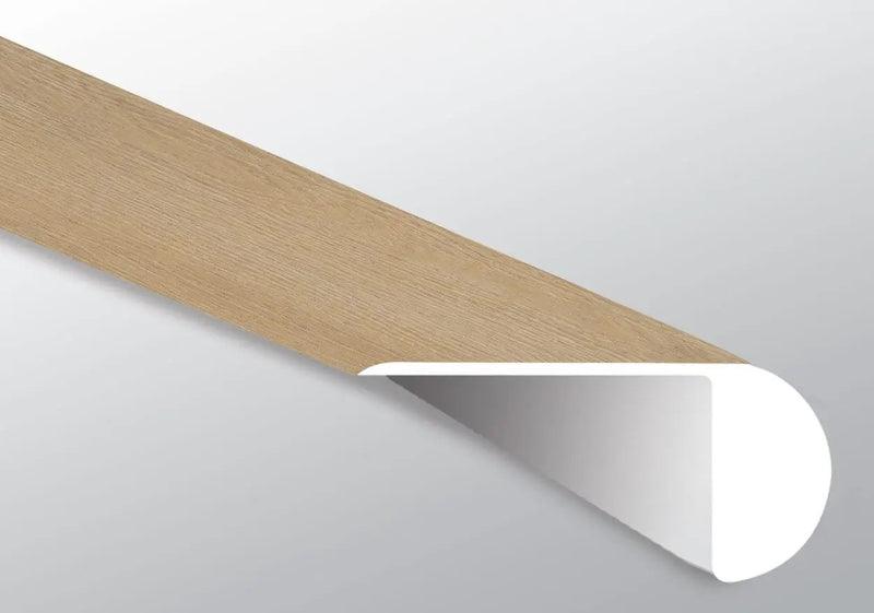 Xl Studio Quillian Semi Gloss Overlap Stair Nose Wood Look Lvt Moldings 2.23x1.03 close up