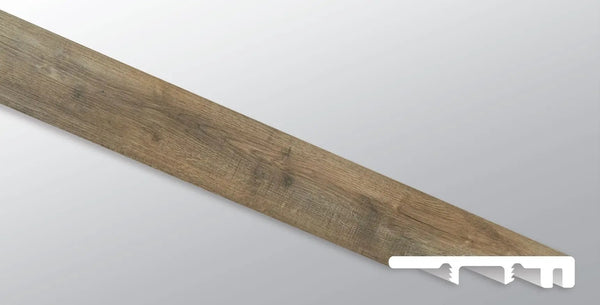 Glenridge Reclaimed Oak Semi Gloss End Cap Wood Look Lvt Moldings 1.5x0.25