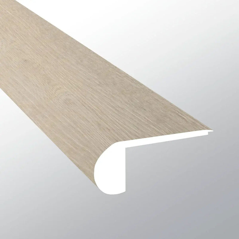 Cyrus Runmill Isle Semi Gloss Flush Stair Nose Wood Look Lvt Moldings 2.75x0.75 close up