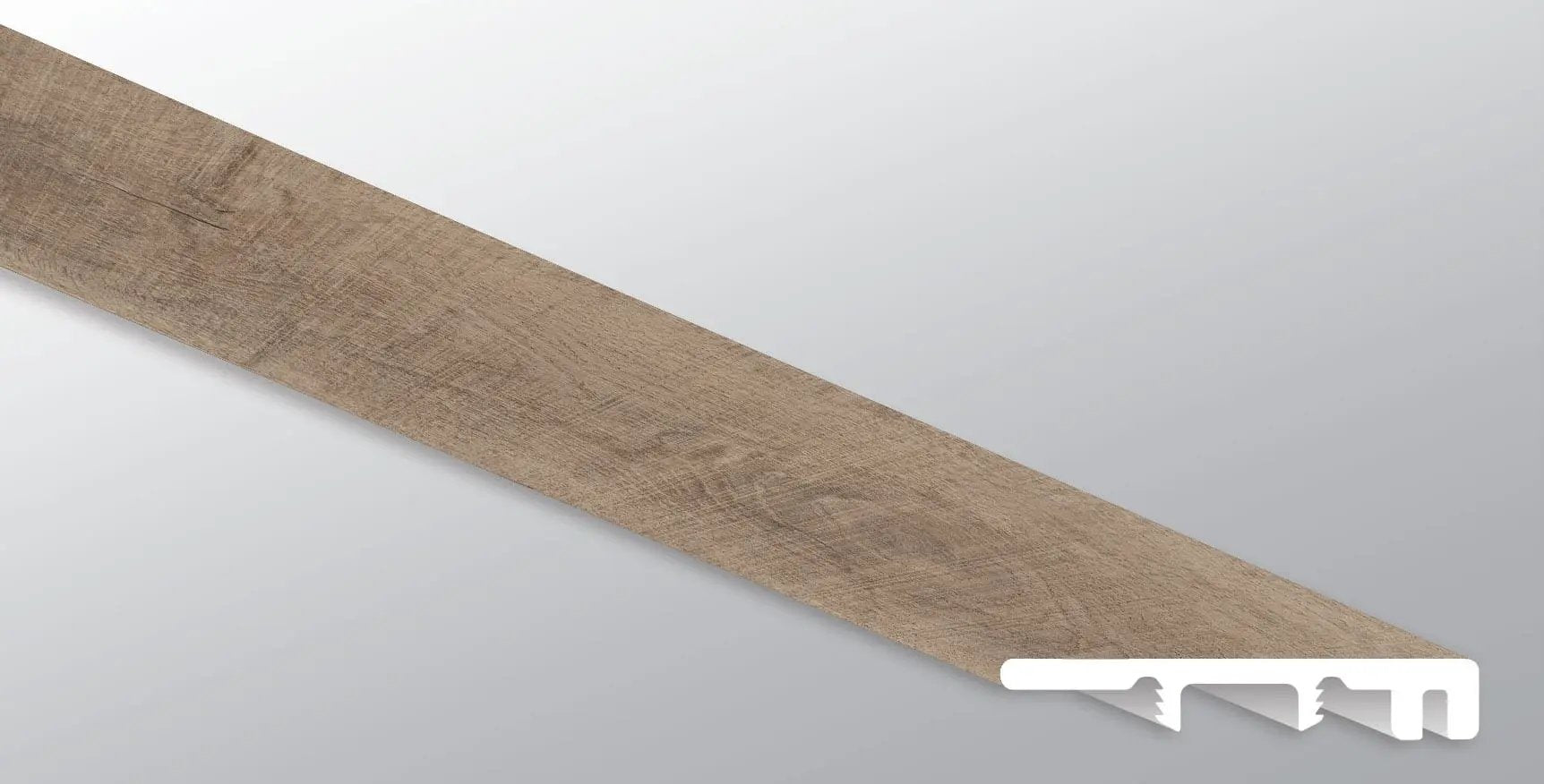 Cyrus Ryder Semi Gloss End Cap Wood Look Lvt Moldings 1.5x0.25 close up