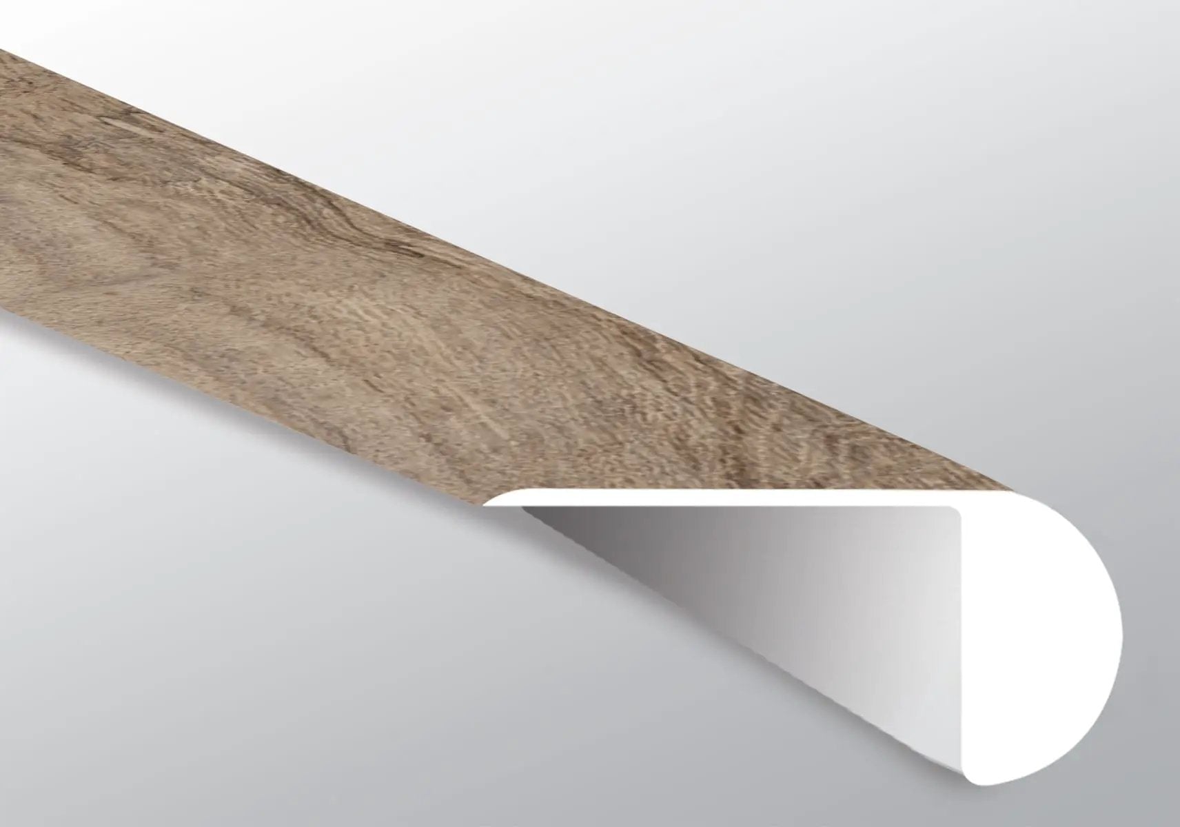 Cyrus Ryder Semi Gloss Overlap Stair Nose Wood Look Lvt Moldings 2.23x1.03 close up
