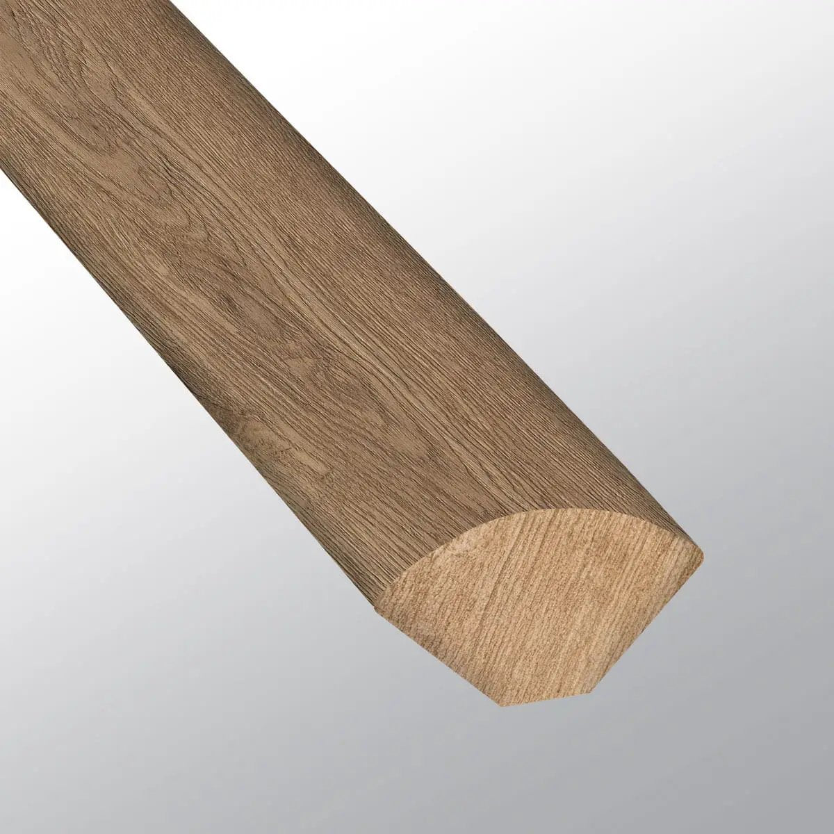 Glenridge Saddle Oak Semi Gloss Quarter Round Wood Look Lvt Moldings 0.64x0.75 close up