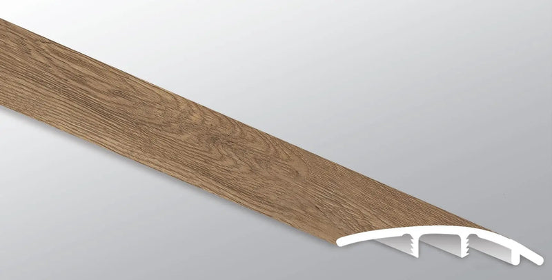 Glenridge Saddle Oak Semi Gloss Stair Riser Wood Look Lvt Moldings 1.77x0.345 close up