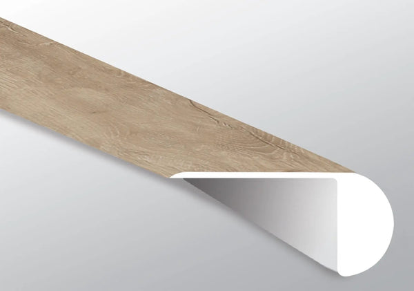 Cyrus Sandino Semi Gloss Overlap Stair Nose Wood Look LVT Moldings 2.23x1.03