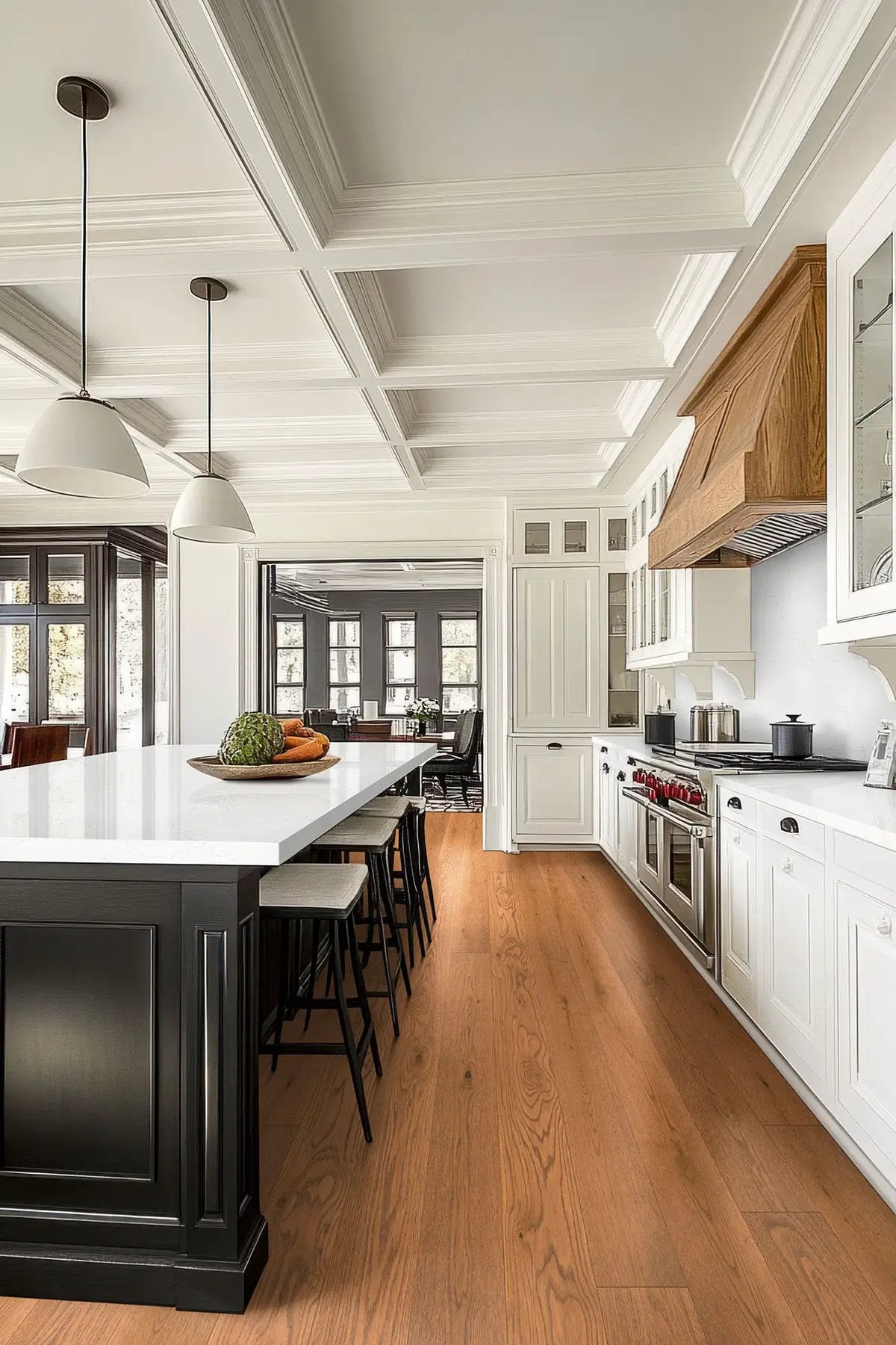 Mccarran Scarborough Buff Brushed Wood Look Moldings 3x0.63 in a finished room