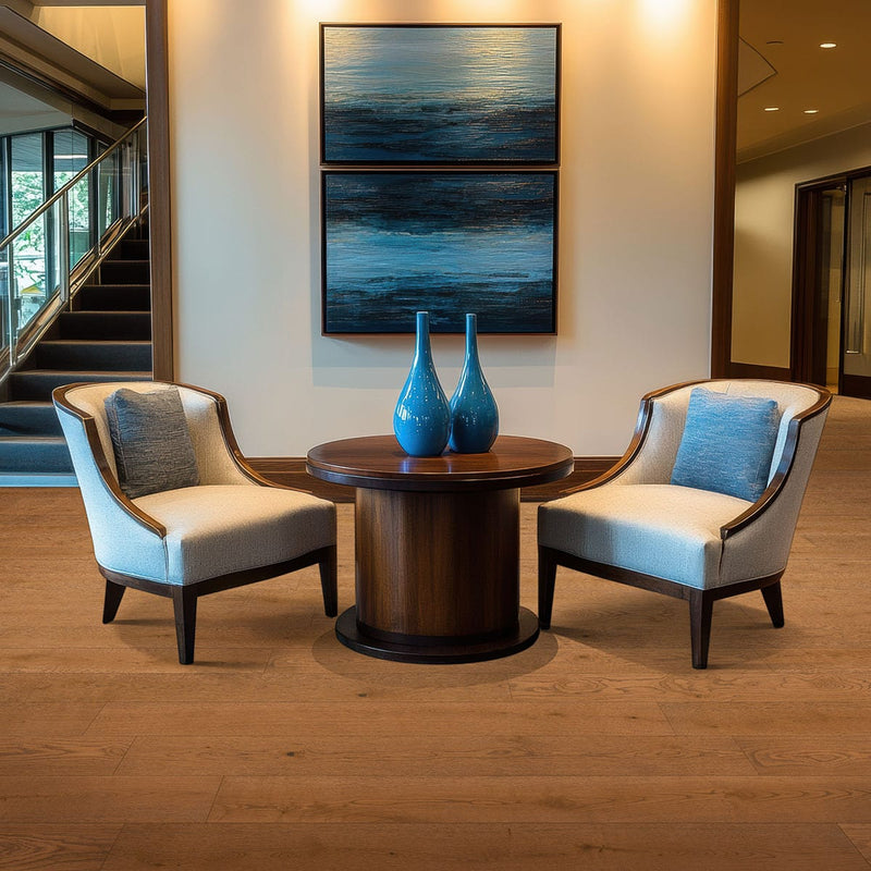 Mccarran Scarborough Buff Brushed T Molding Wood Look Moldings 2x0.25 in a finished room