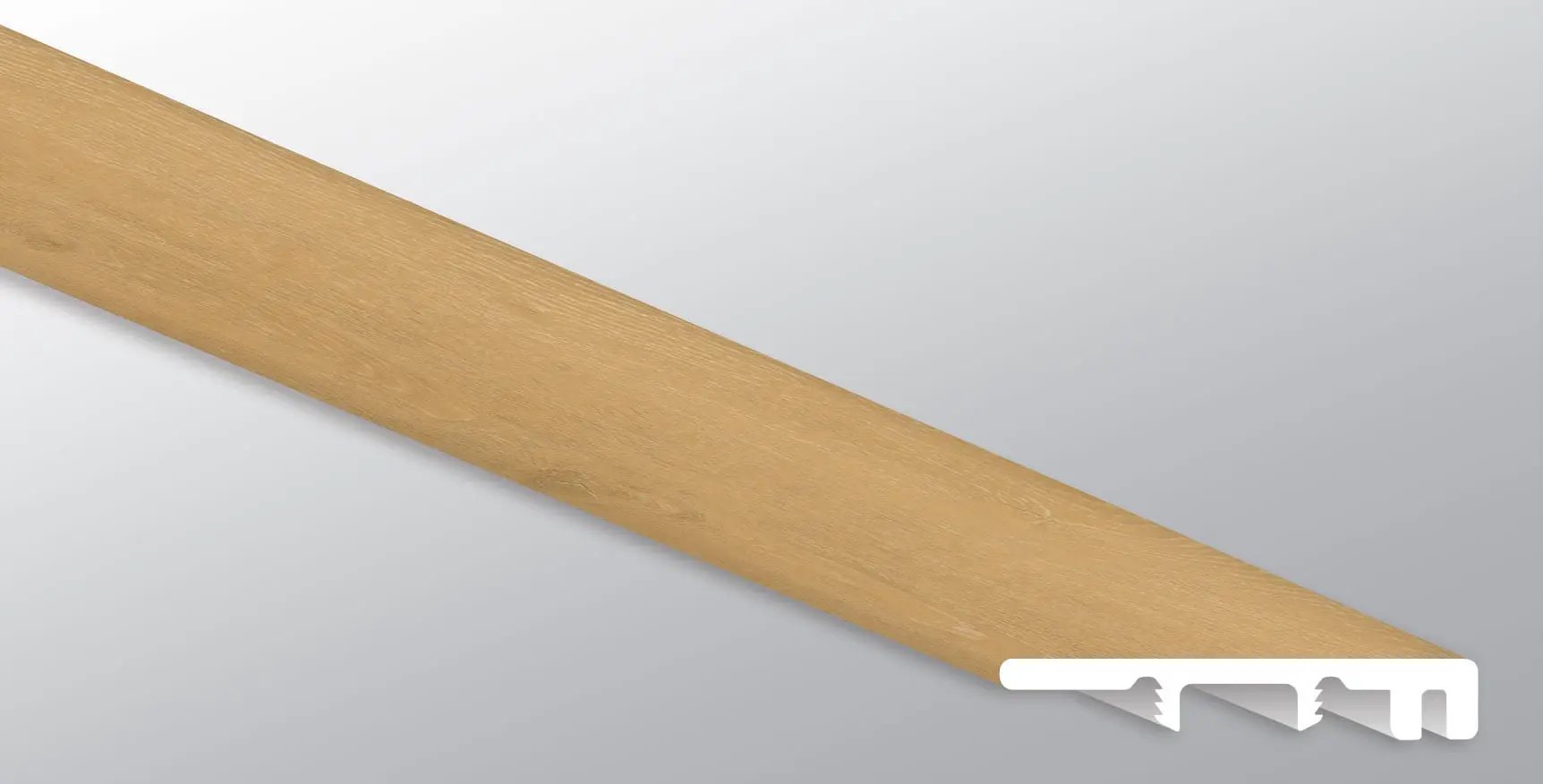 Laurel Selbourne Semi Gloss End Cap Wood Look Lvt Moldings 1.5x0.25 close up