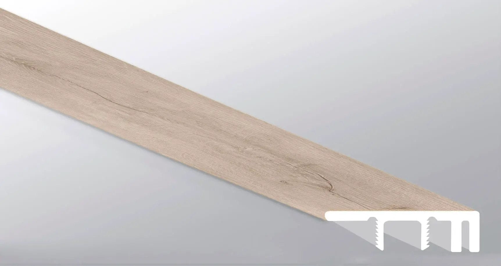 Laurel Shasta Grove Semi Gloss Wood Look Lvt Moldings 1.5x0.529 close up
