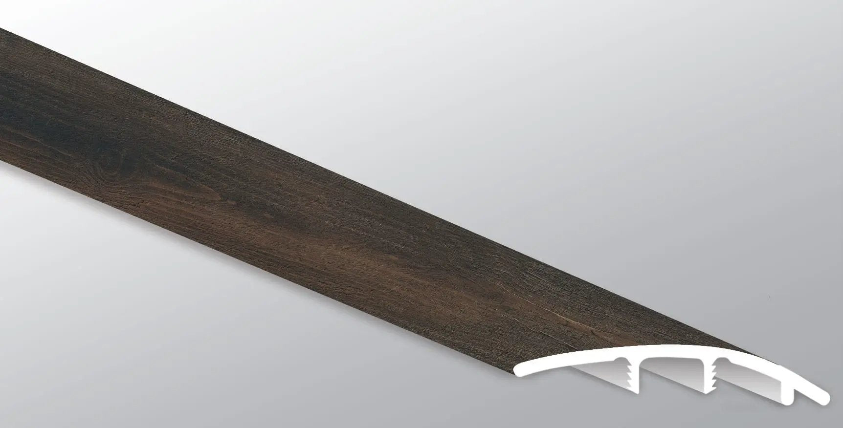 Cyrus Stable Semi Gloss Stair Riser Wood Look Lvt Moldings 1.77x0.345 close up