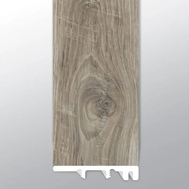 Ashton 2.0 Stableton Semi Gloss End Cap Wood Look Lvt Moldings 1.5x0.25 close up