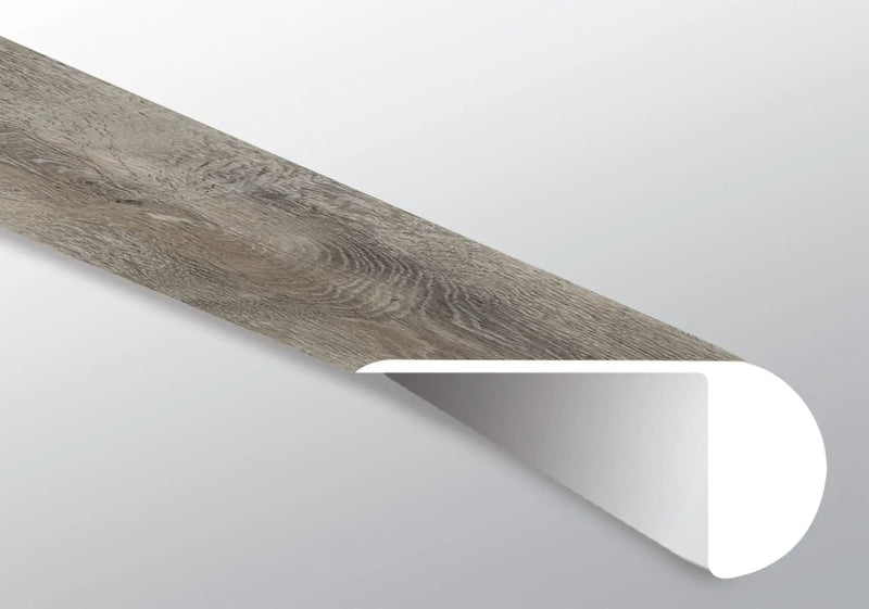 Ashton 2.0 Stableton Semi Gloss Overlap Stair Nose Wood Look Lvt Moldings 2.23x1.03 close up