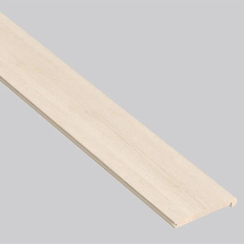 Shorecliffs Sunny Shake Semi Gloss Flush Stair Nose Wood Look Rigid Core Moldings 4.53x0.94 close up