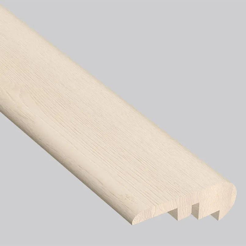 Shorecliffs Sunny Shake Semi Gloss Overlap Stair Nose Wood Look Rigid Core Moldings 2.23x1.03 close up