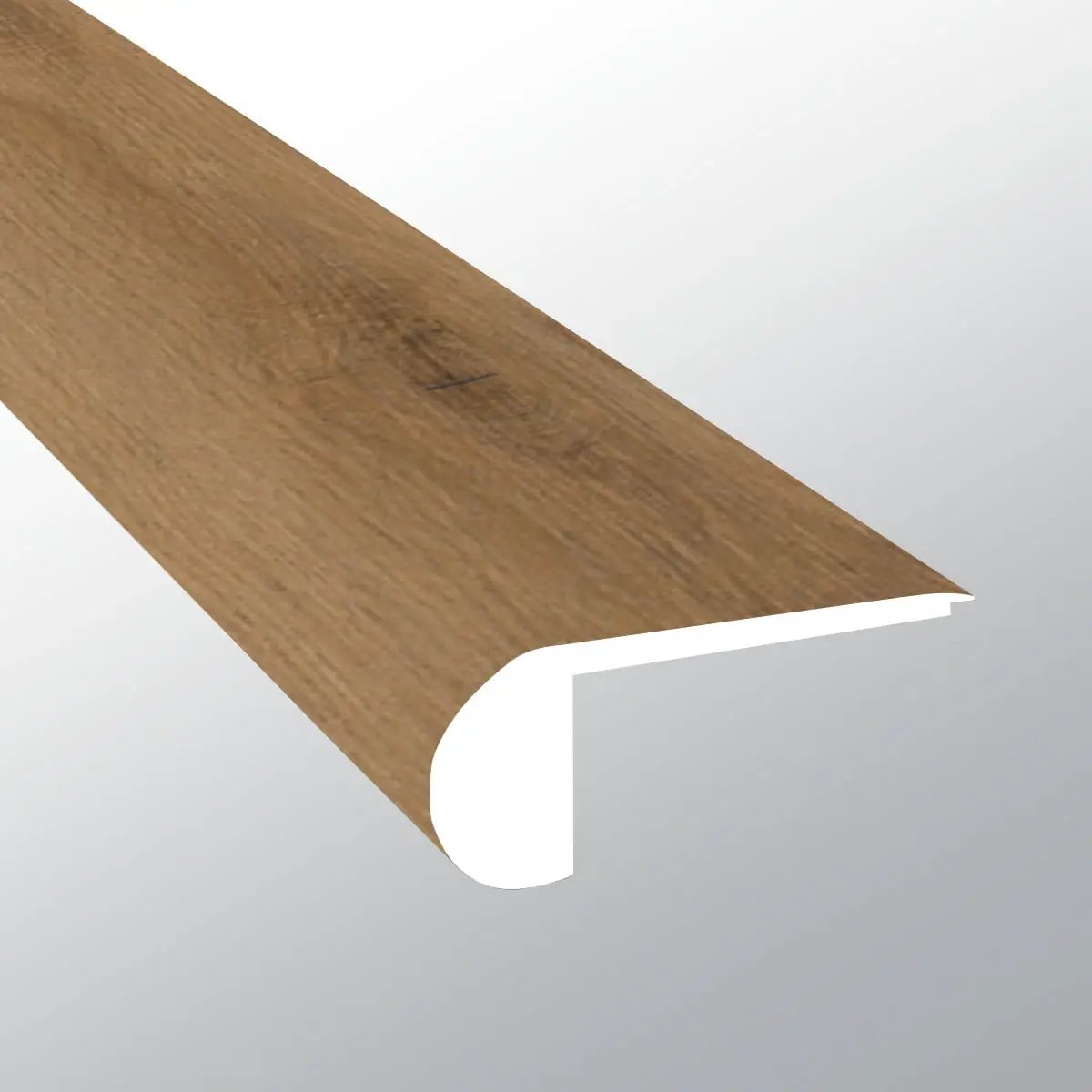 Xl Studio Swilcan Semi Gloss Flush Stair Nose Wood Look Lvt Moldings 2.75x0.75 close up