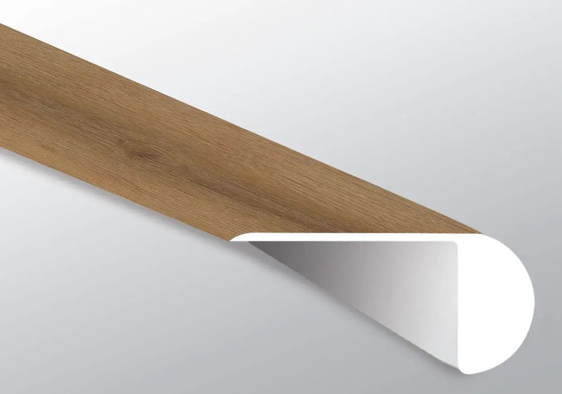 Xl Studio Swilcan Semi Gloss Overlap Stair Nose Wood Look Lvt Moldings 2.23x1.03 close up